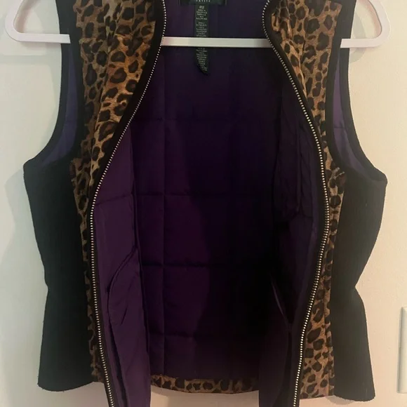 LAUREN RALPH LAUREN Petite Cheetah Vest Size PM - Picture 6 of 9